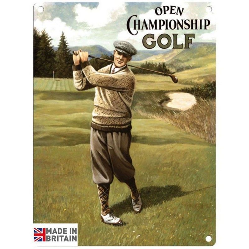 Vintage Open Championship Golf Sign Metal Wall Mounted - 45cm