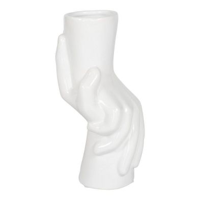 Product photograph of Holding Hands Vase Ceramic White - 25cm from QD stores