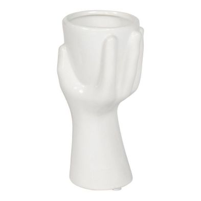 Hand Vase Ceramic White 175cm