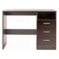 See more information about the Ottawa Desk Black 1 Shelf 3 Drawer