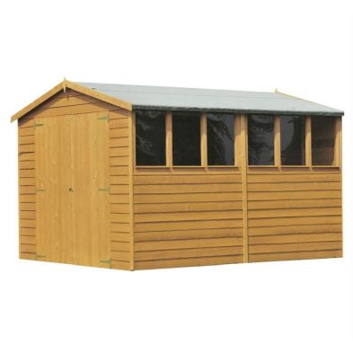 Product photograph of Shire Ashworth 6 7 X 9 10 Apex Shed - Budget Dip Treated Overlap from QD stores