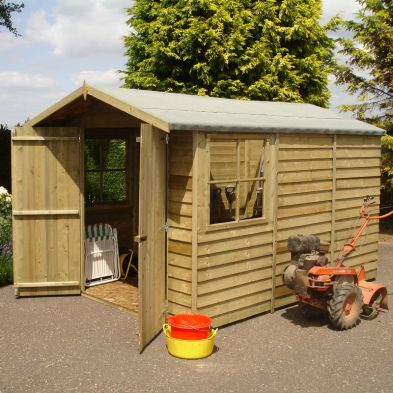 Product photograph of Shire Ashworth 7 X 10 11 Apex Shed - Premium Pressure Treated Overlap from QD stores