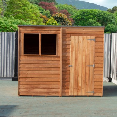 Product photograph of Shire Value 8 1 X 6 6 Pent Shed - Premium Coated Overlap from QD stores