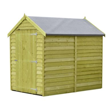 Product photograph of Shire Canterbury 4 5 X 6 3 Apex Shed - Premium Pressure Treated Overlap from QD stores