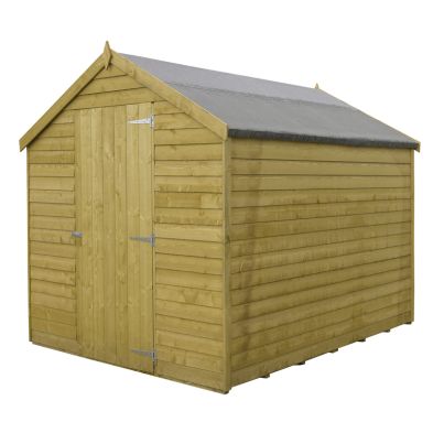 Product photograph of Shire Canterbury 6 5 X 8 1 Apex Shed - Premium Pressure Treated Overlap from QD stores