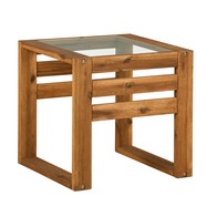 See more information about the Conservatory Coffee Table Wood & Glass Light Brown
