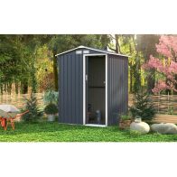 See more information about the Classic Oxford Garden Metal Shed by Royal Craft - Grey 1.5 x 1.3M