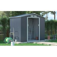 See more information about the Classic Oxford Garden Metal Shed by Royalcraft - Grey 2.1 x 1.3M