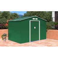 See more information about the Classic Oxford Garden Metal Shed by Royalcraft - Green 2.8 x 1.9M