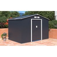 See more information about the Classic Oxford Garden Metal Shed by Royalcraft - Grey 2.8 x 1.9M