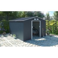See more information about the Premium Oxford Garden Metal Shed by Royalcraft - Grey 2.8 x 3.2M