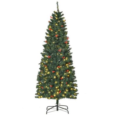 6ft Prelit Christmas Tree Artificial With Led Lights Warm White 628 Tips