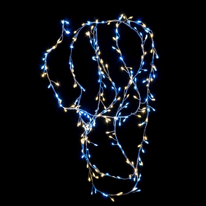 160 LED Warm White 400cm Silver Sparkle Bright Dewdrop Christmas Lights 