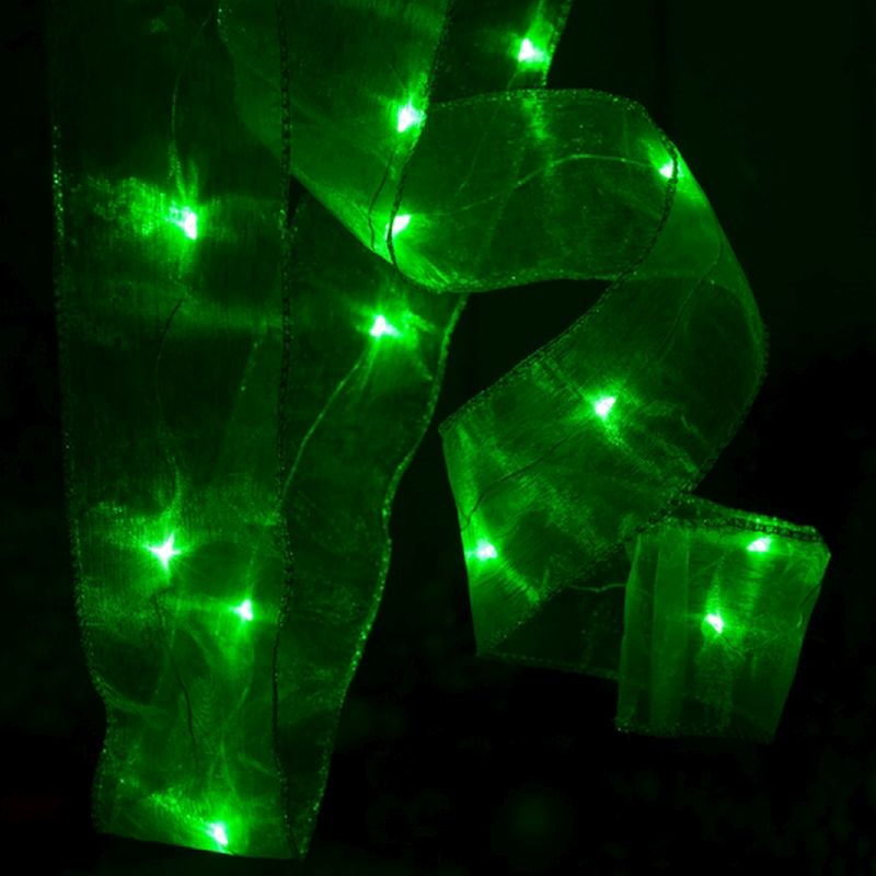 String Ribbon Christmas Light Green Outdoor 20 LED - 2m 