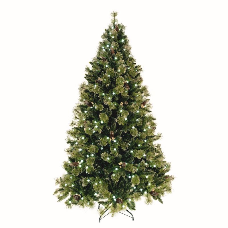 Green Prelit Snowball Pine 330 Tips Christmas Tree 120cm 3 Ft 11 In