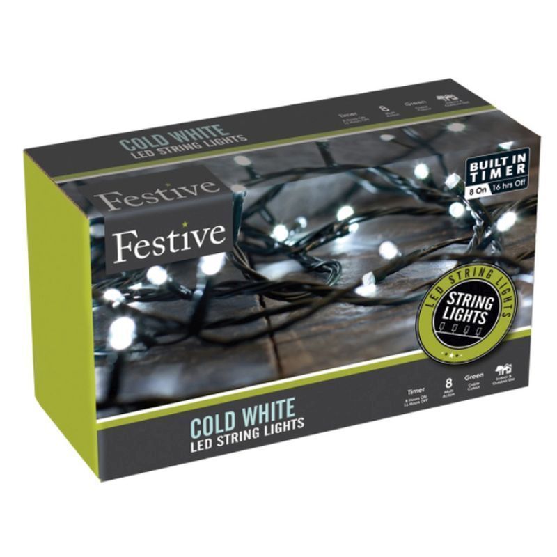 Christmas Tree Fairy Lights Multifunction White Outdoor 480 LED - 47.9m 