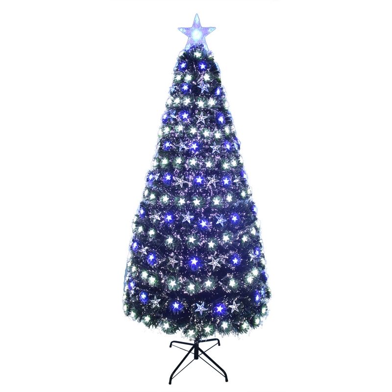 Green Star Fibre Optic 124 Tips Christmas Tree 120cm 3 Foot 11 Inches