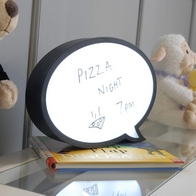 See more information about the LED Christmas Oval Speech Bubble With Pen - 30cm