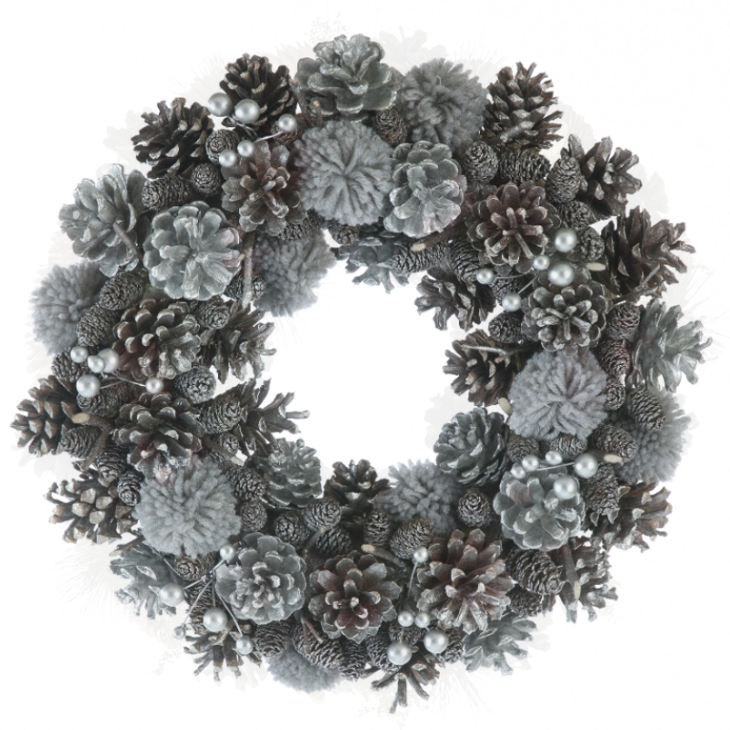 Festive Wreath Silver 30cm