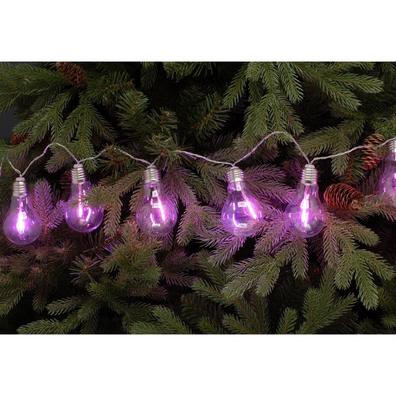 String Festoon Christmas Light Pink Indoor 10 LED - 1.35m