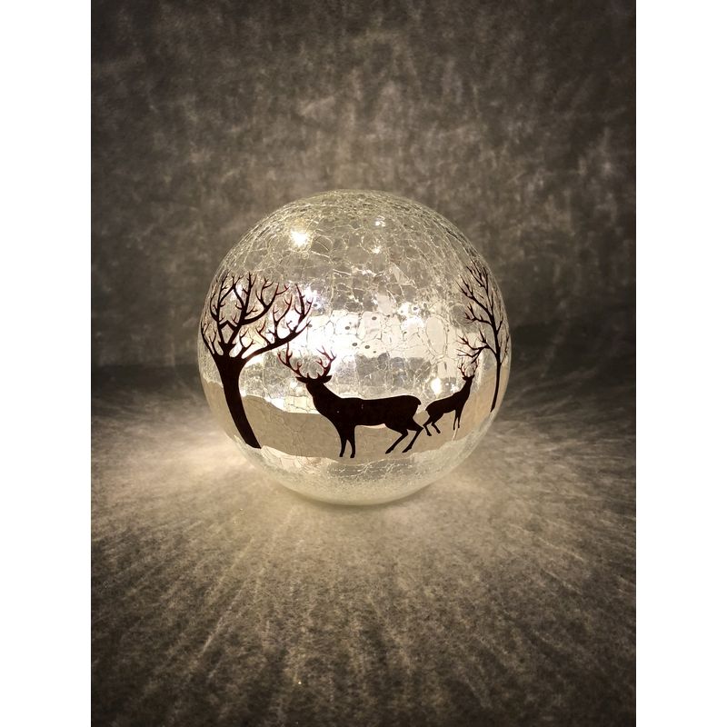 Festive 12 LED Warm White Static Indoor 15cm Reindeer In The Woods