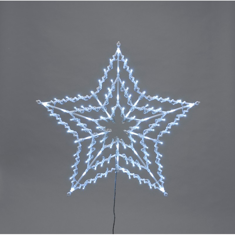 Feature Star Christmas Light Animated White Outdoor 100 LED