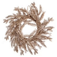 See more information about the Wreath Christmas Decoration Gold with Glitter Pattern - 50cm 