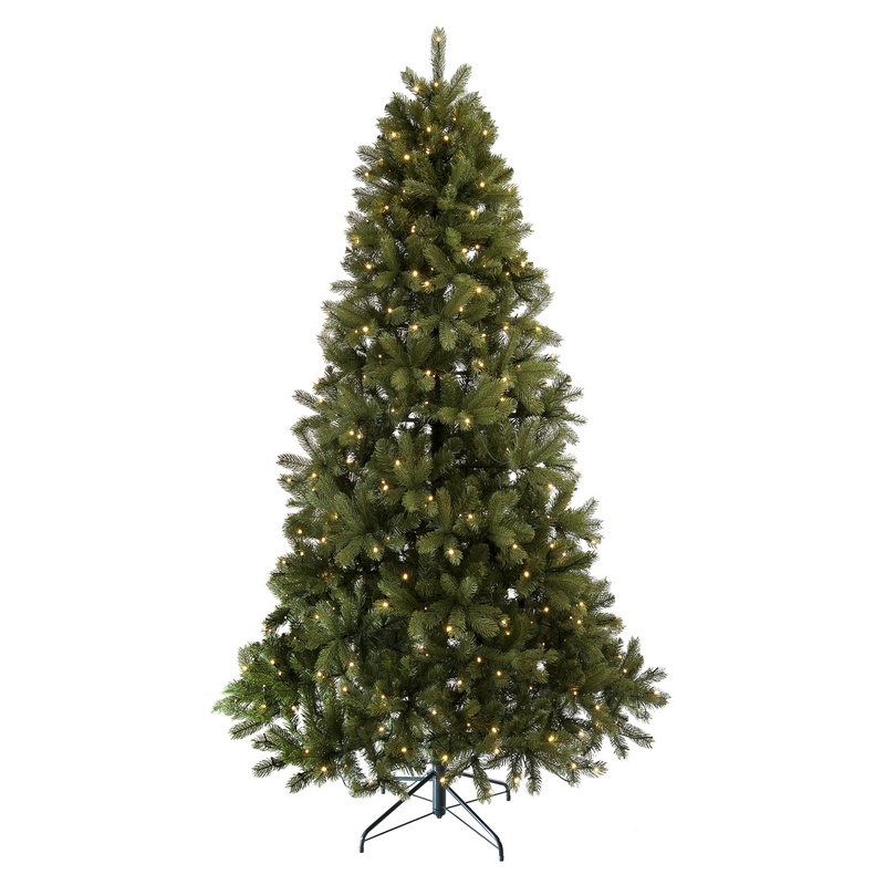 5ft Mayberry Spruce Christmas Tree Artificial - with LED Lights Warm White 638 Tips 