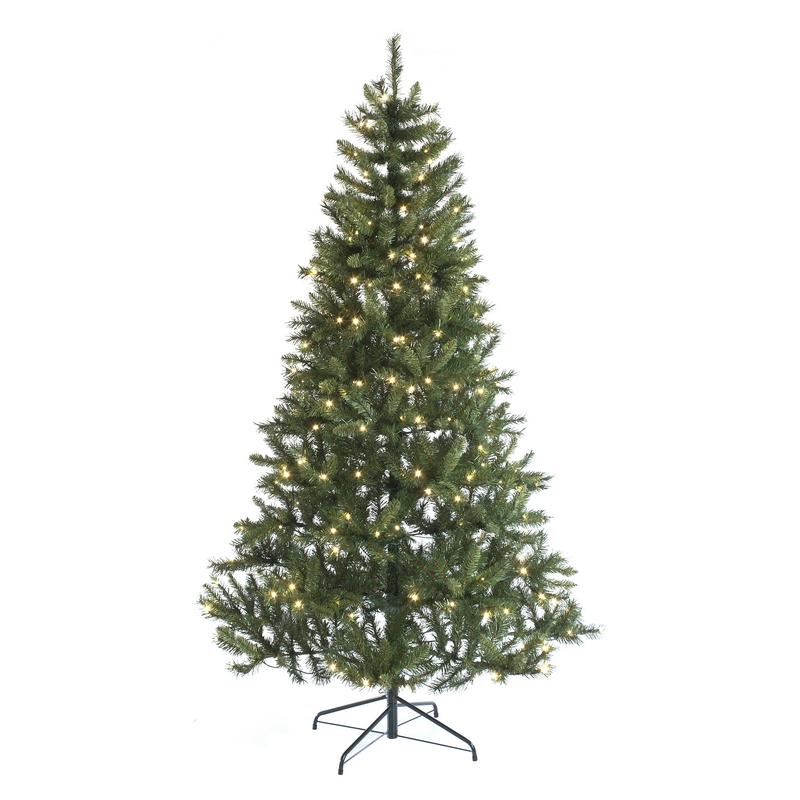 5ft Heartwood Spruce Christmas Tree Artificial - with LED Lights Warm White 368 Tips 