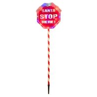 See more information about the 30 LED Multicolour Santa Stop Here Stake Lights 110cm