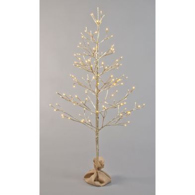 3ft Christmas Tree Light Feature Metal Plastic With Led Lights Warm White