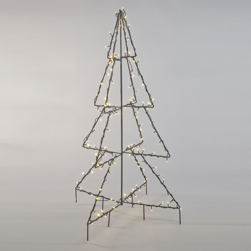 6ft Christmas Tree Light Feature Metal with LED Lights Warm White 