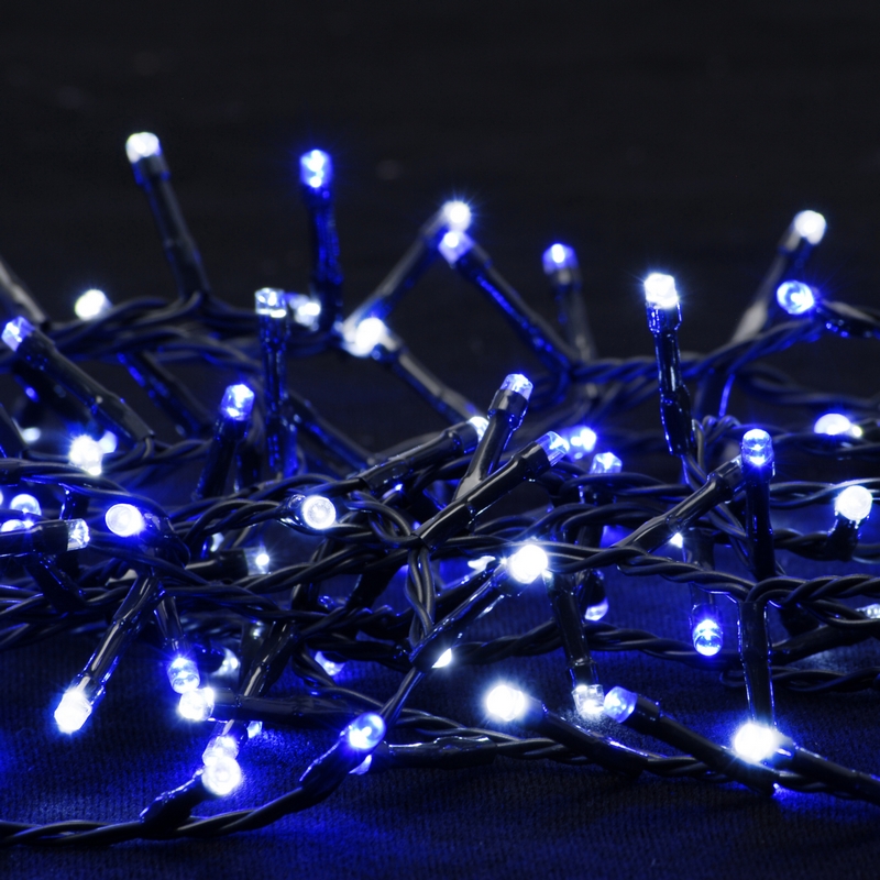String Fairy Christmas Lights Blue Outdoor 300 LED - 7.7m Arctic 