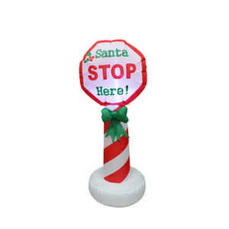 Inflatable Santa Stop Sign - 123cm