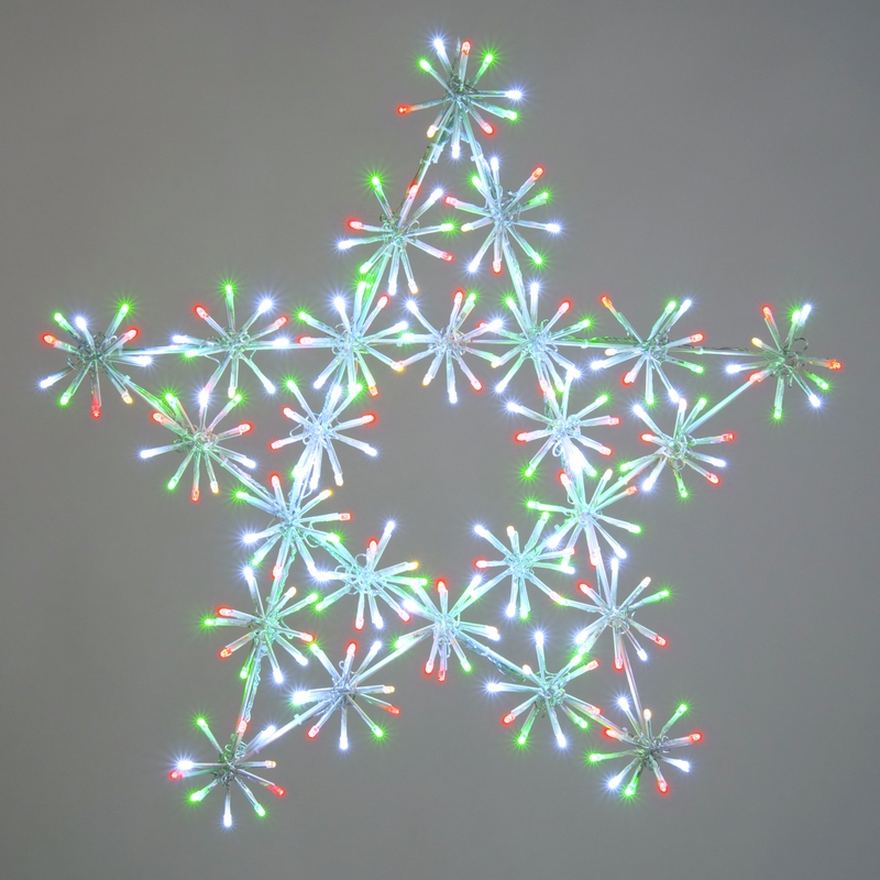 Starburst Feature Christmas Light Animated Multicolour Indoor 250 LED 