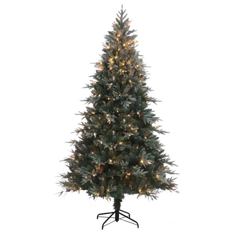 7ft Prelit Christmas Tree Artificial - with LED Lights Warm White 2978 Tips 