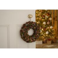 See more information about the Pinecones & Berries Wreath Christmas Decoration Green & Red - 36cm 