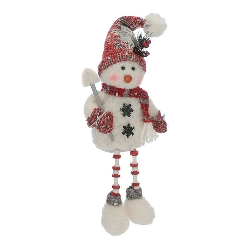 Snowman Christmas Decoration White & Red - 40.6cm 