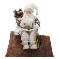 See more information about the Santa & Presents Sitting Decoration White & Grey 45cm
