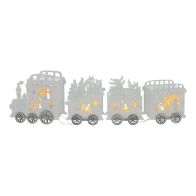 See more information about the Santa & Friends Train Scene Indoor Illuminated Decoration Warm White 42cm