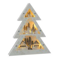 See more information about the Wooden Tree Scene Indoor Illuminated Decoration Warm White 44cm