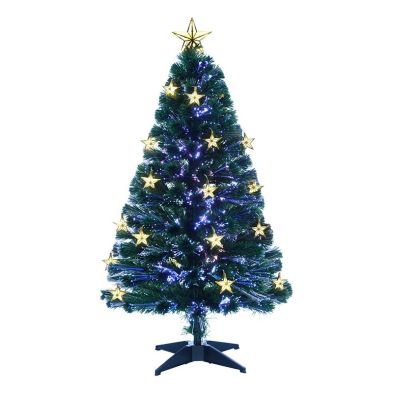 3ft Fibre Optic Christmas Tree Artificial With Led Lights Warm White 80 Tips