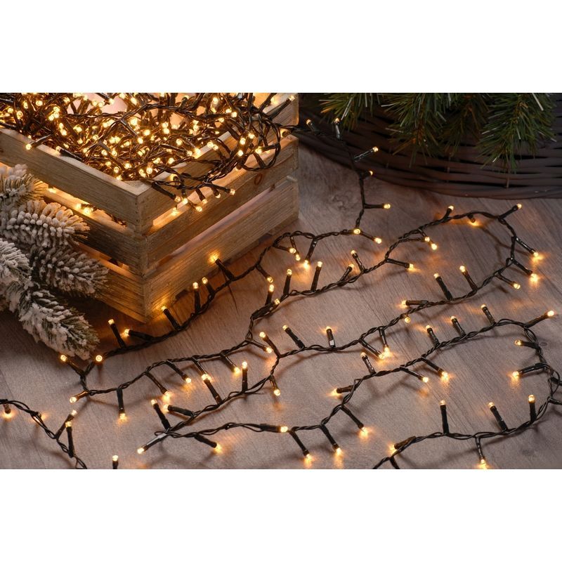 String Fairy Christmas Lights Multifunction Warm White Outdoor 1000 LED - 25.97m Firefly 
