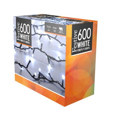Christmas String Fairy Lights Multifunction White Outdoor 600 Led 1557m Firefly