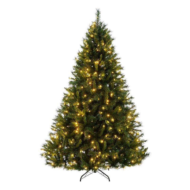 6ft Victoria Pine Christmas Tree Artificial - with LED Lights Warm White 827 Tips 
