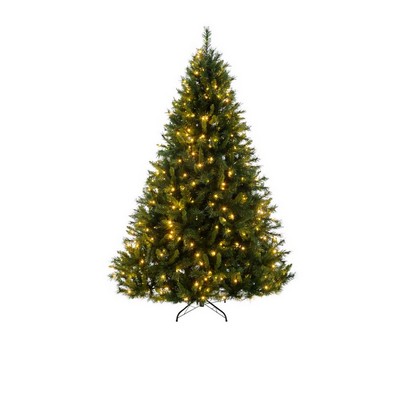 8ft Victoria Pine Christmas Tree Artificial With Led Lights Warm White 1739 Tips