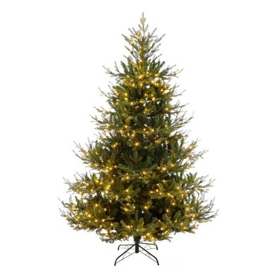 8ft Brunswick Pine Christmas Tree Artificial With Led Lights Warm White 1900 Tips