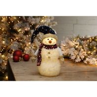 See more information about the Glitter Sparkle Snowman Indoor Illuminated Floor Decoration Warm White 45cm