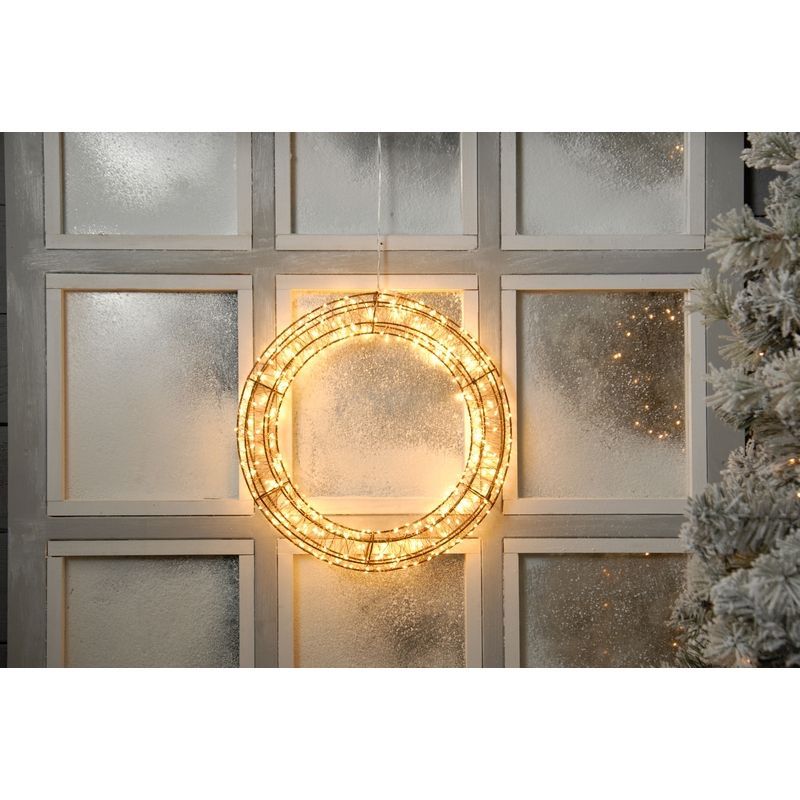 Dewdrop Wreath Christmas Light Multifunction Warm White Outdoor 480 LED 