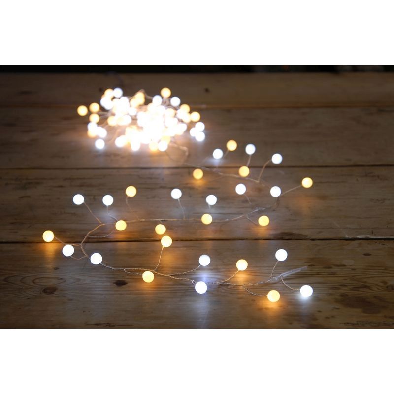 Cluster Fairy Christmas Lights White & Warm White Indoor 120 LED - 3m